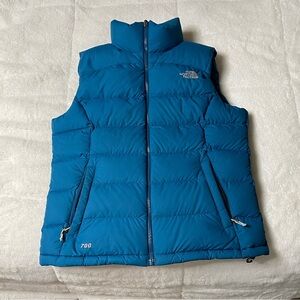 The North Face Nuptse 700 Teal Puffer Vest